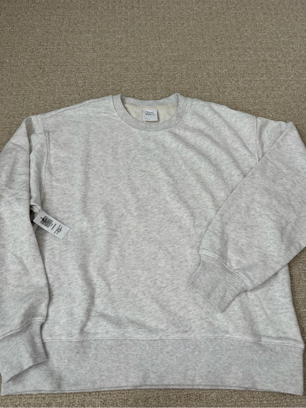 aritzia airy af TNA Crewneck Sweatshirt - Light Heather Gray